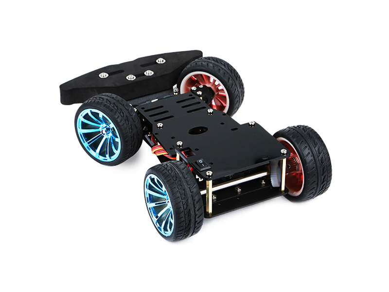 4WD Metal Car Chassis with Steering Servo - Thumb 2